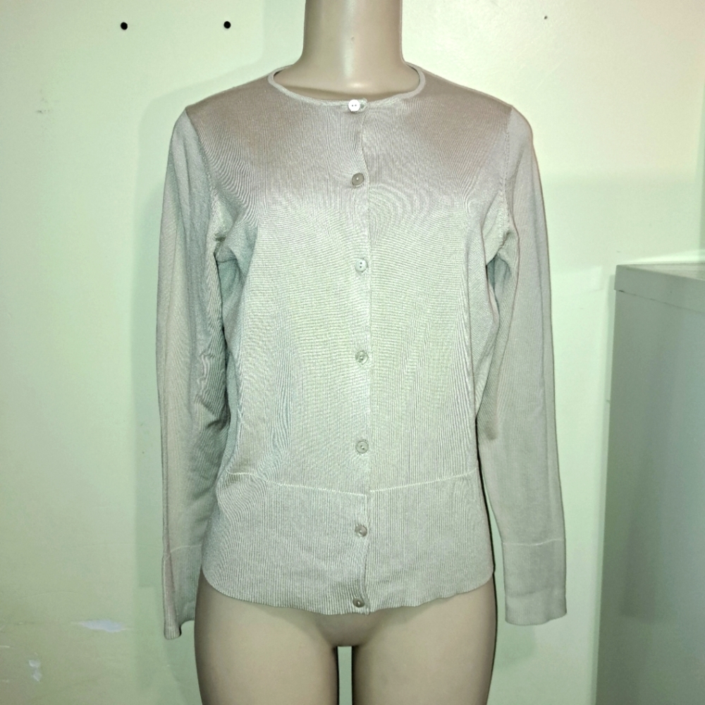 ✅️2 X $12 Pursuits, ltd silk blend button sweater S